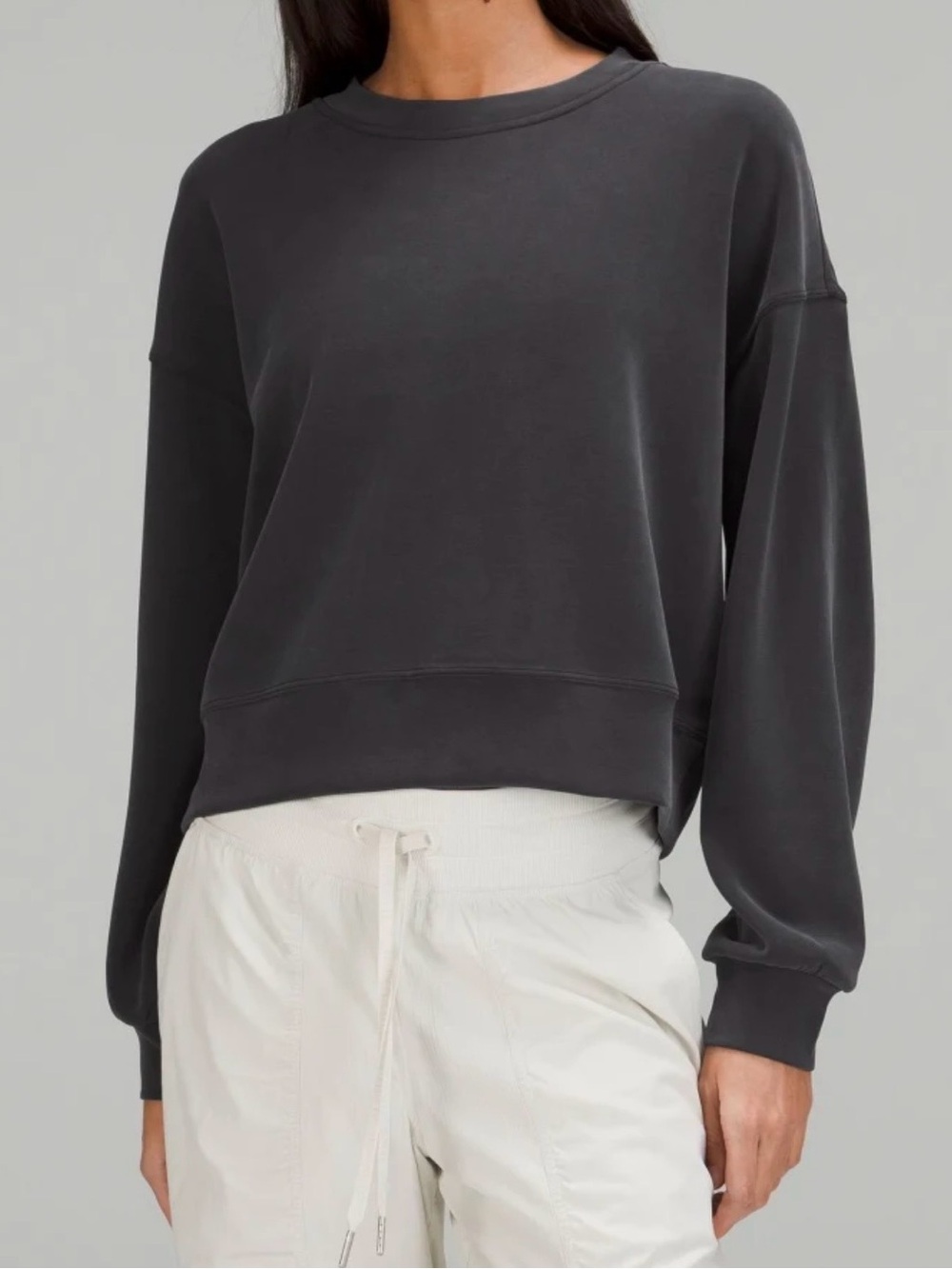 Lululemon Softstreme Perfectly Oversized Cropped Sweatshirt Women’s Size 12 NEW